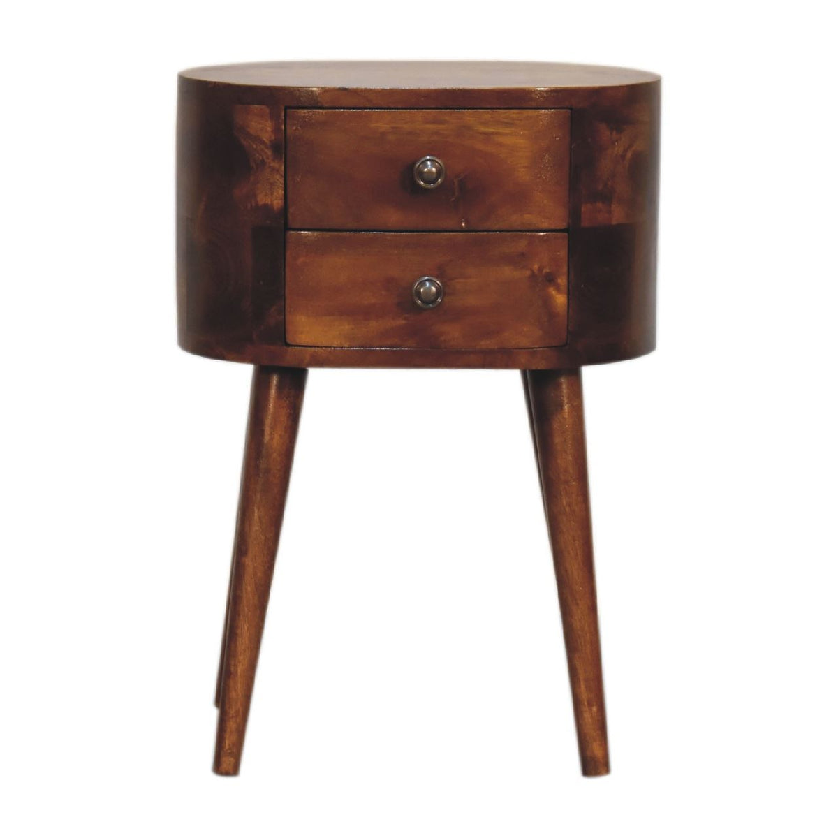 Artisan Mini Chestnut Rounded Bedside Table