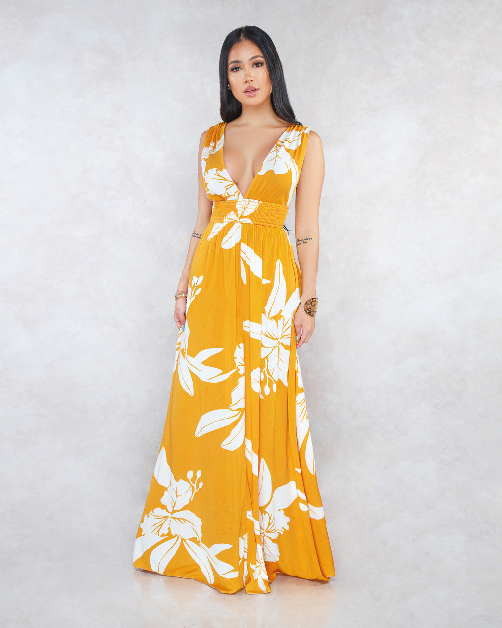 Women's Sleeveless Backless V-neck Dress
