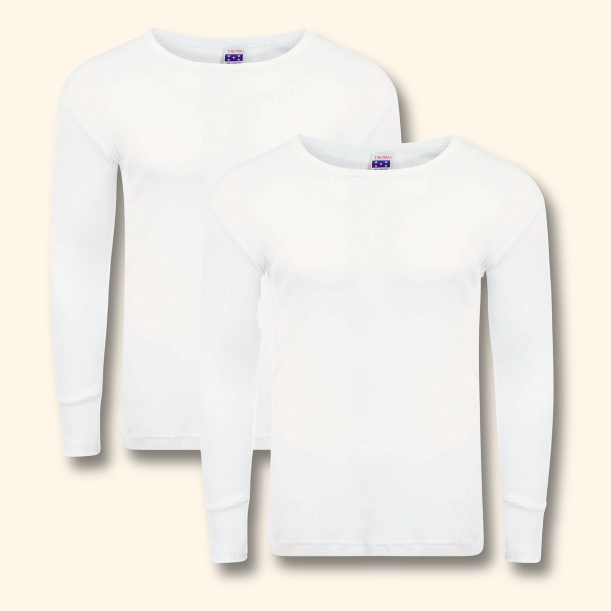 Heatwave Thermalwear Mens Thermal Long Sleeve Top Pack Of 2 Brushed Yarn Baselayer Sizes