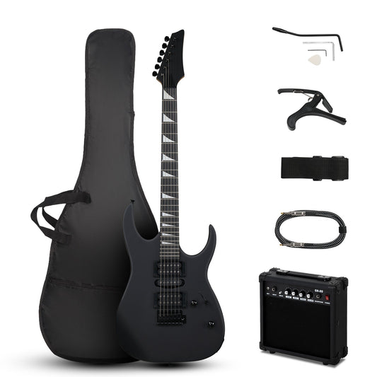 39" Electric Guitar Starter Kit with 20W Amp - Black HSH