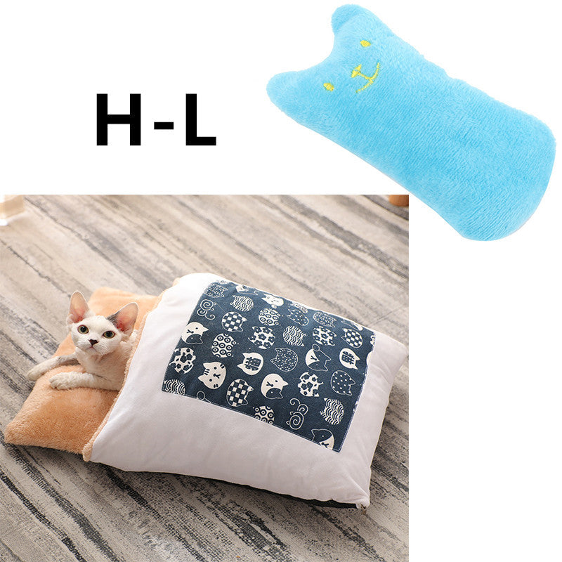 Winter Warm Cat Closed Removable And Washable Quilt