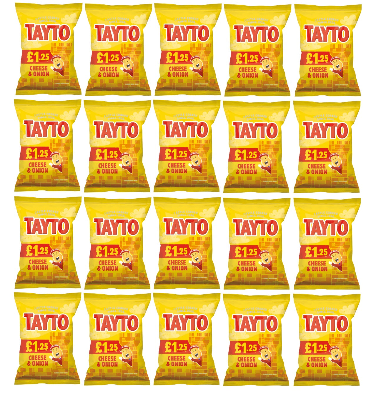 Tayto Käse & Zwiebel Geschmack Chips 65g (20er-Packung)
