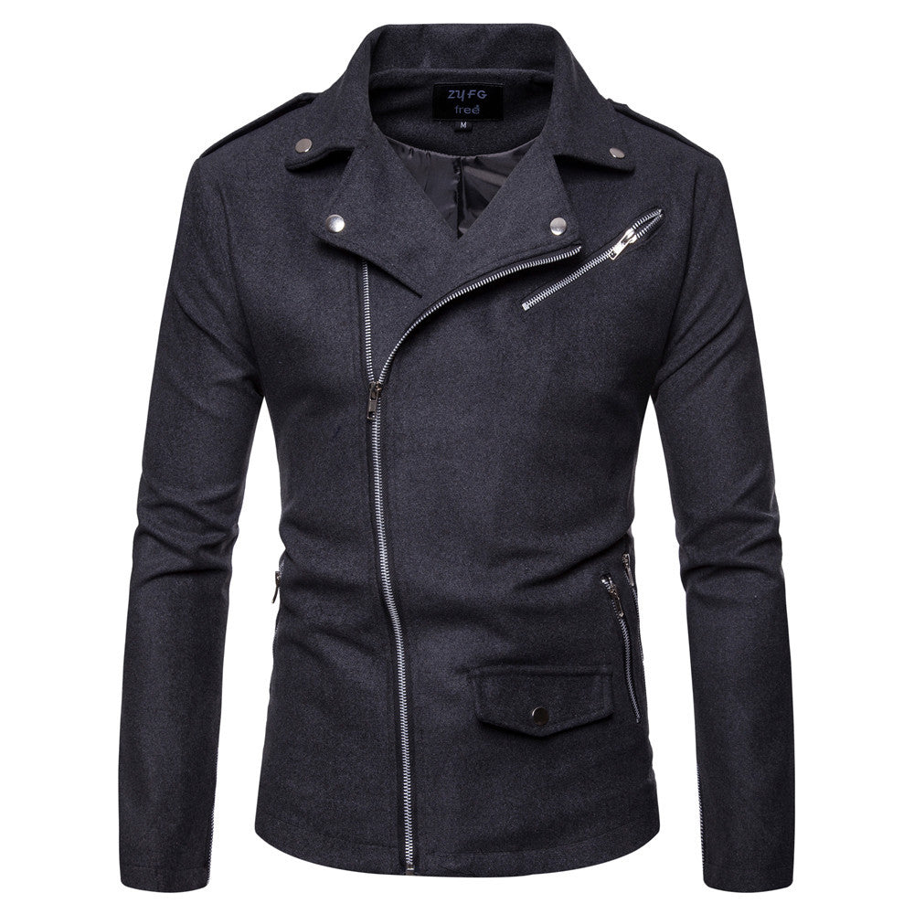 British men's slim trench coat