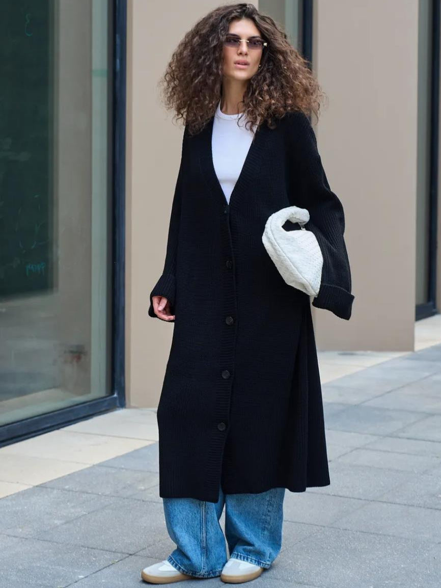 Autumn And Winter Women's Long Cardigan Sweater