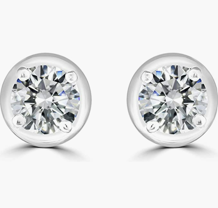 Earrings 5mm 0.81 Ct Moissanite 925 Sterling Silver