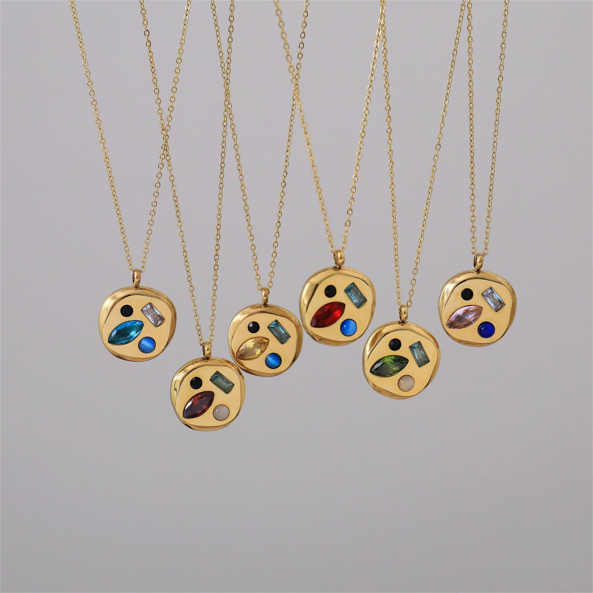 Colorful Zircon Mom Necklace December Birthday Stone Valentine's Day Gift Gifts For Moms Necklace