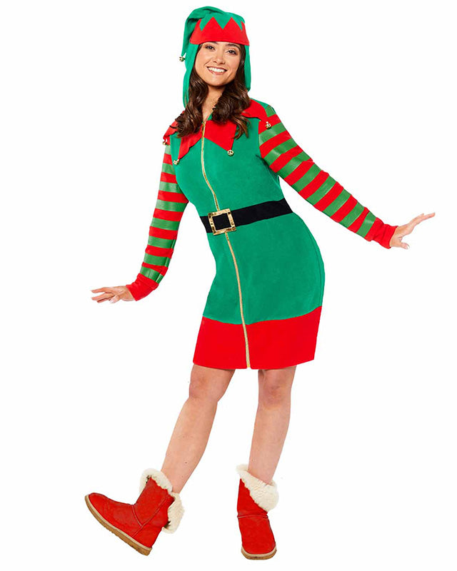 Festive Elf Women  - Adult Costume