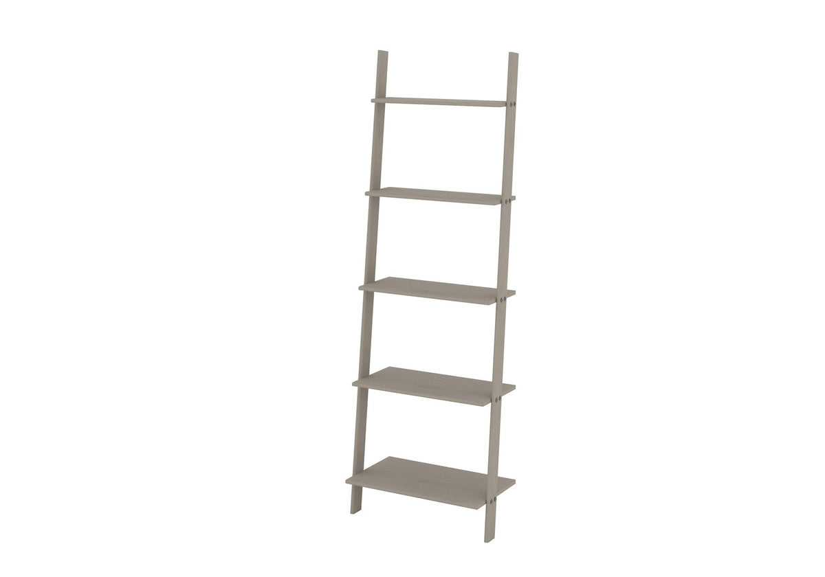 Corona Grey Wax Finish Ladder Design Shelf Unit