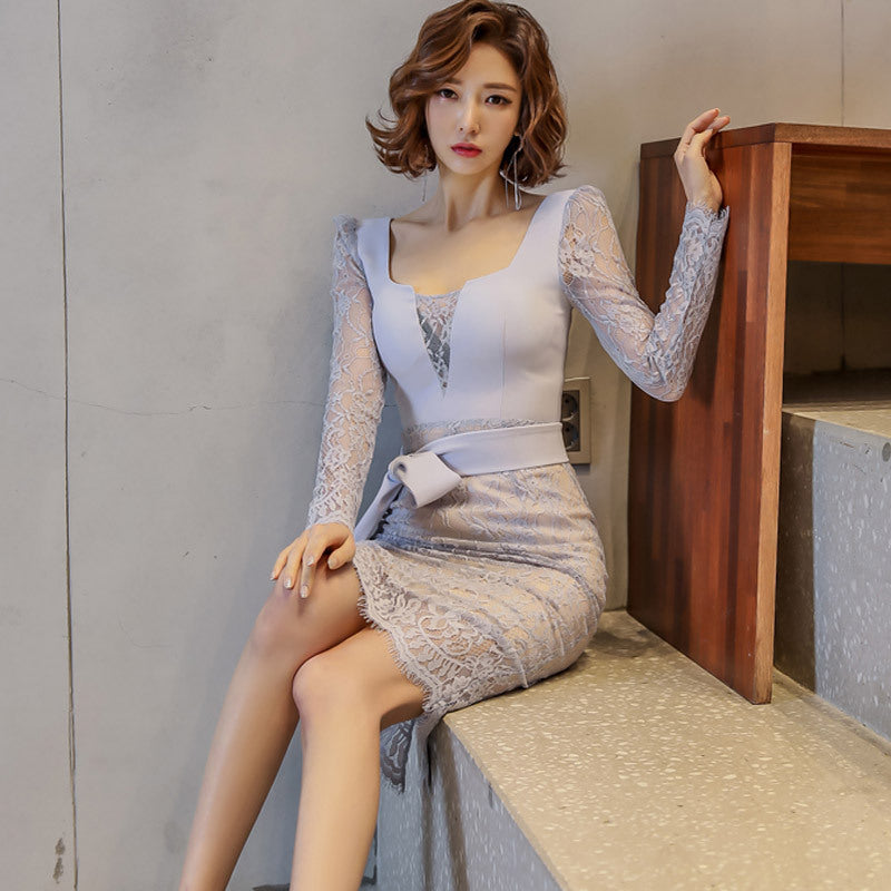 Patchwork lace dress