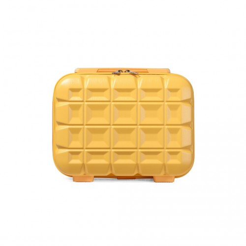 K2292L - Kono 13 Inch Lightweight Hard Shell ABS Vanity Case - Yellow