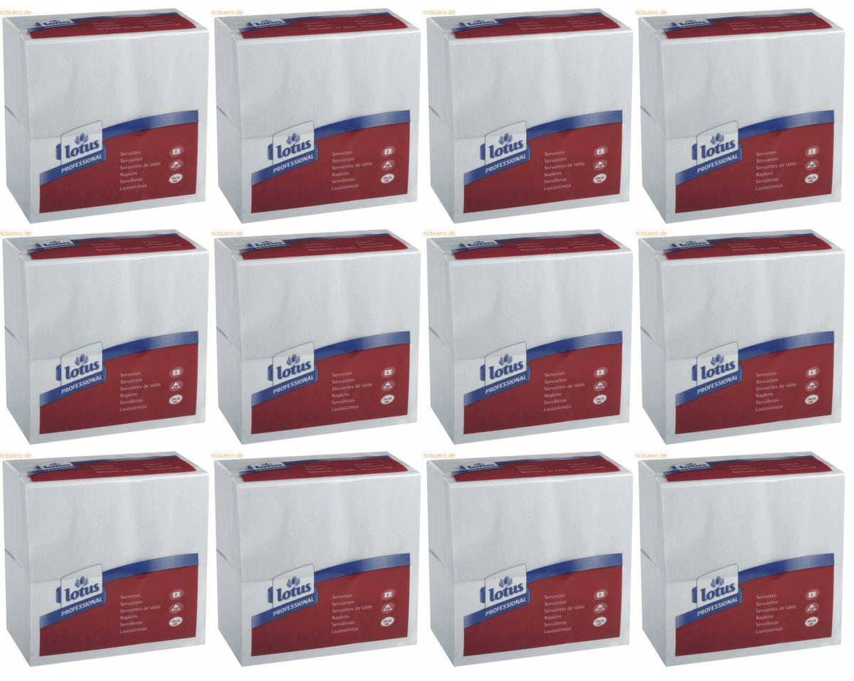 12 x 477554 Tork Dinner Serviette, 8-fach gefaltet, 2-lagig, 150 Servietten X12
