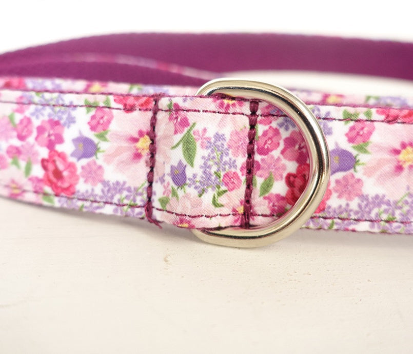 Purple flower dog leash