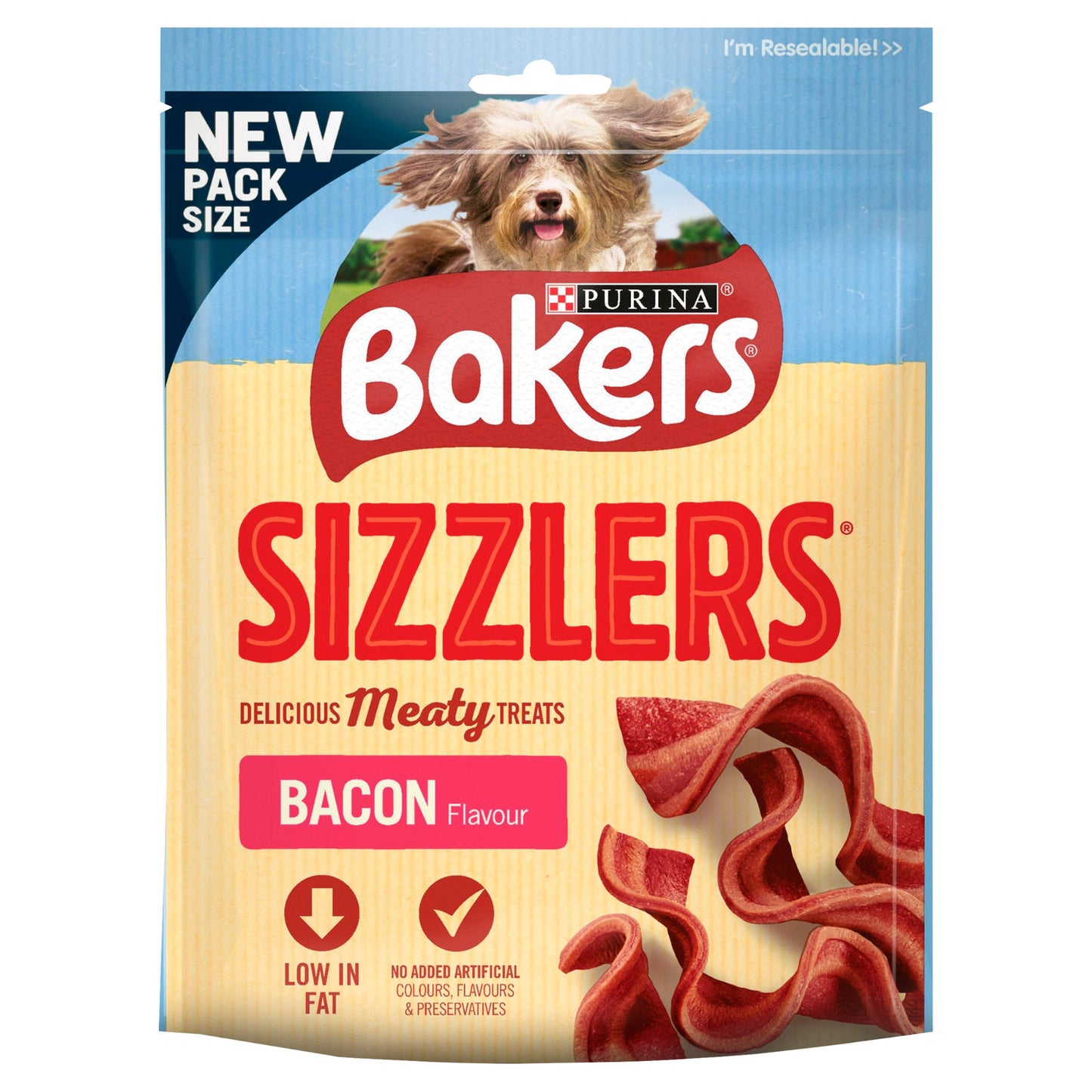 Bakers Bacon Sizzlers Dog Treats 90g – Pack of 6