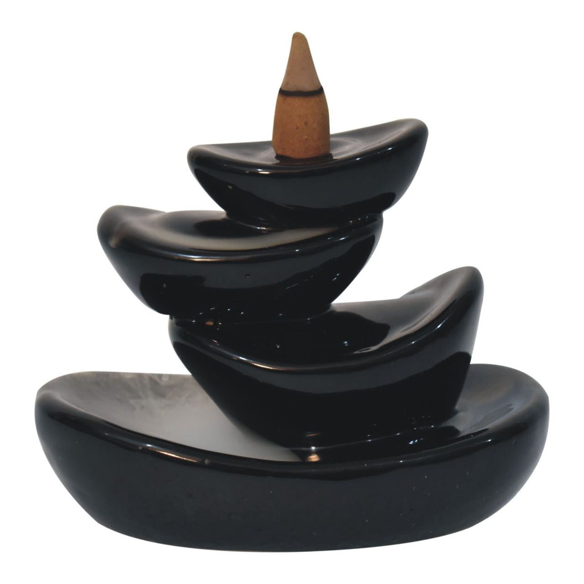 Artisan Cupped Back Flow Burner Fountain Set - Cone Fragrances: Rose, Lavender, Jasmine, Tuberose, Incense Fragrances - Amber, Lavender, Oudh & Woods