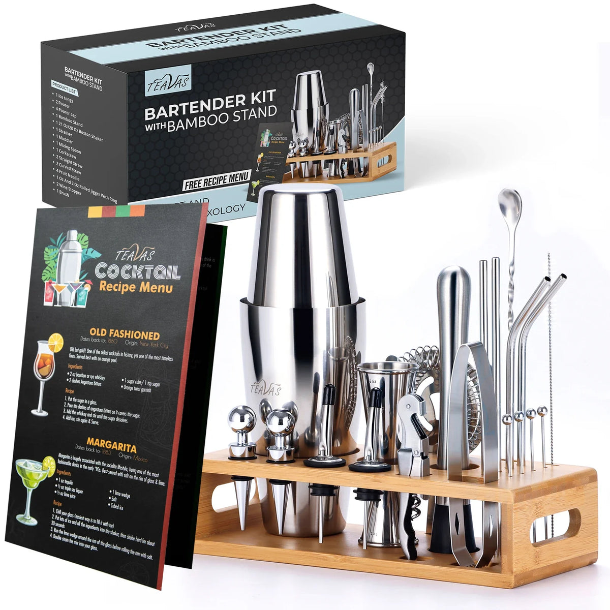 25-Piece Mixology Bartender Kit – Cocktail Shaker & Japanese Jigger Bar Gift Set