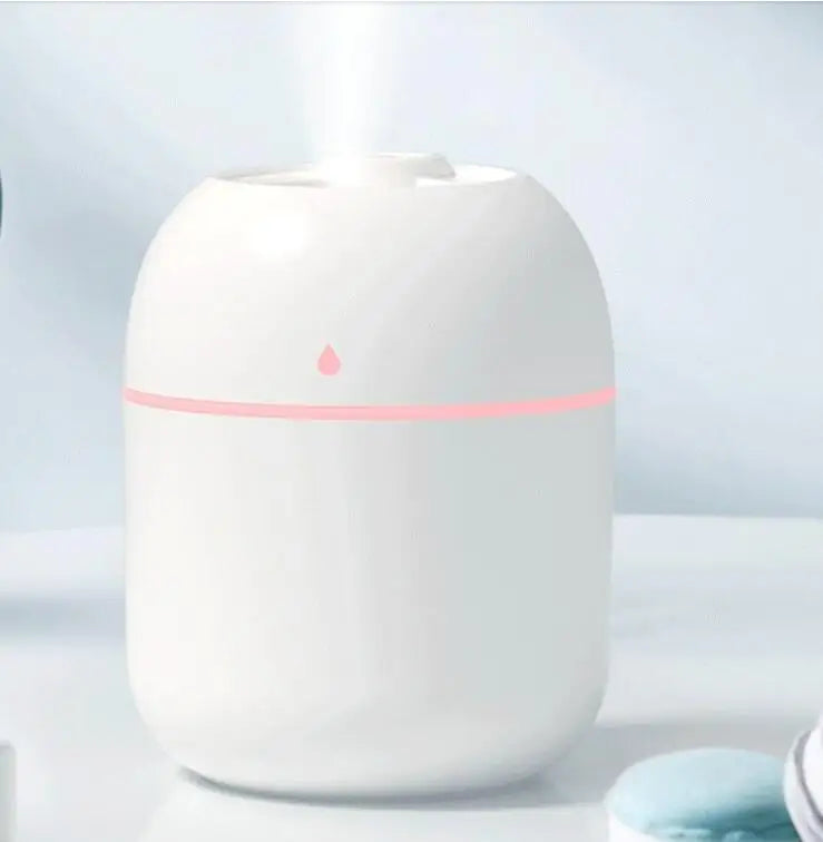 250ML USB Mini Air Humidifier & Essential Oil Diffuser - Quiet Mist Maker with LED Colour Light