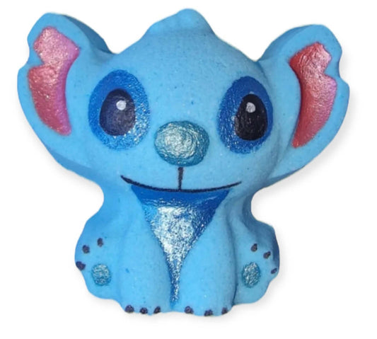Stitch Alien Blue Bath Bomb | Rhubarb Picante Scented Character Bath Bomb