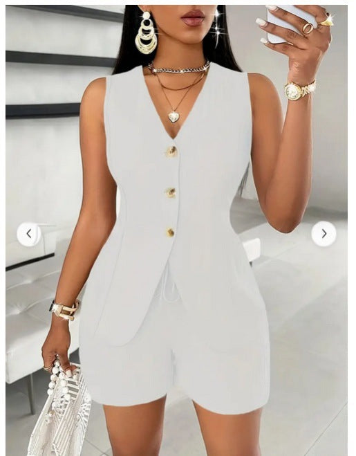 European And American Ladies Fashion Comfort And Casual Open Chest Lace-up Short-sleeved Shirt