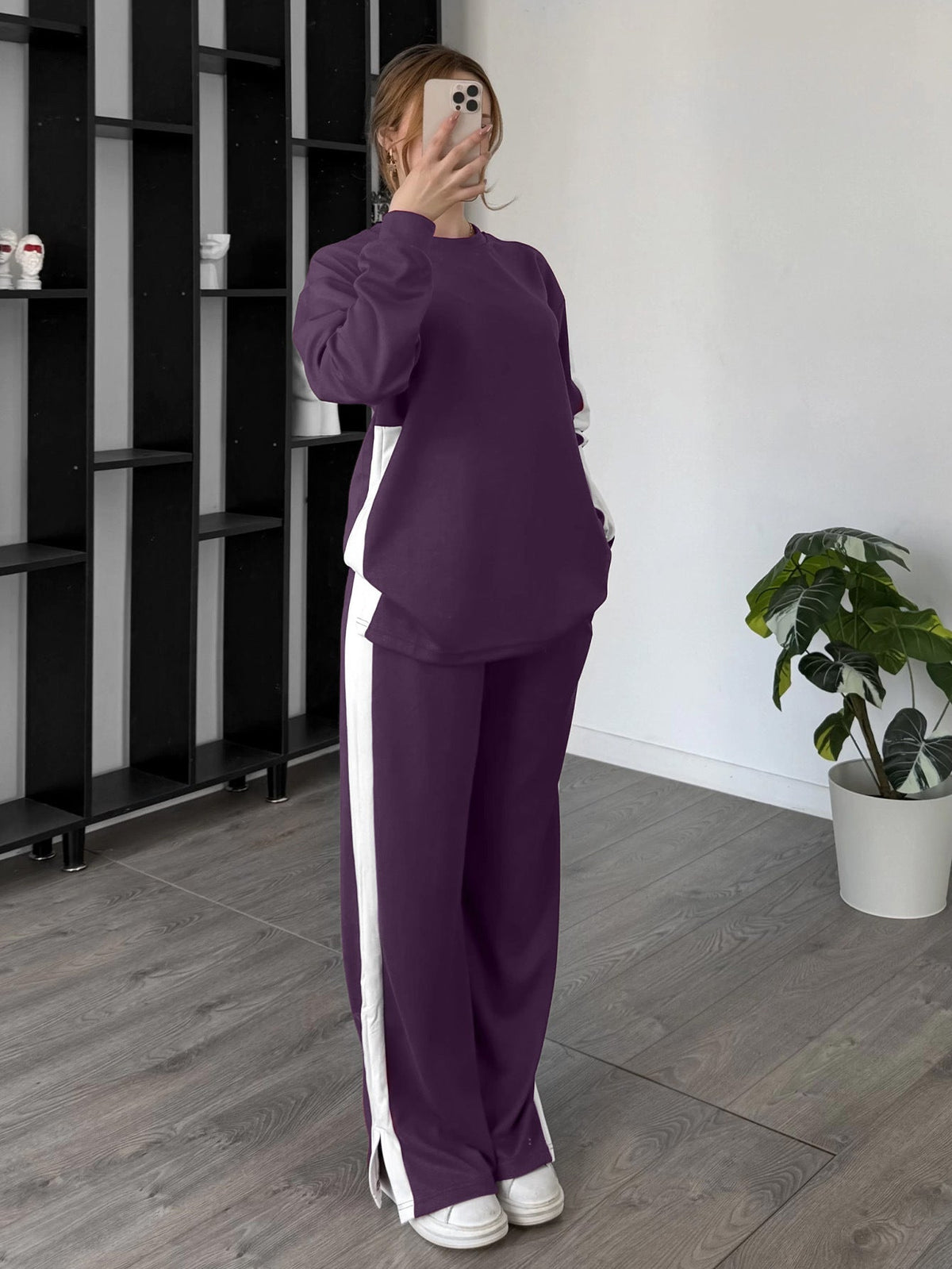European And American Fashion Casual Exercise Contrast Color Suit