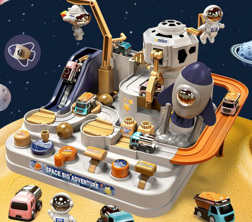 Cars Pass Through Big Adventure Parking Lot Rail Car Toy Car Track Kids Toy