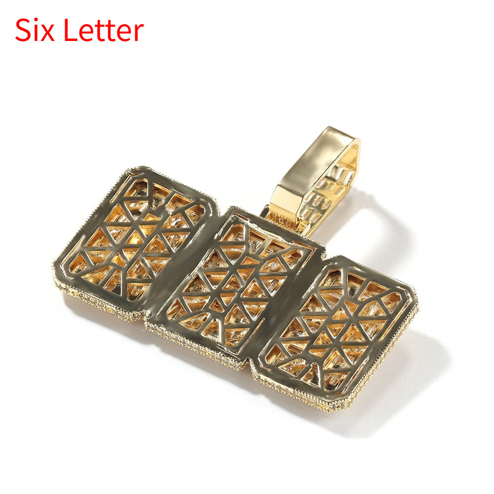 Hip-hop Copper Letter Necklace Customizable