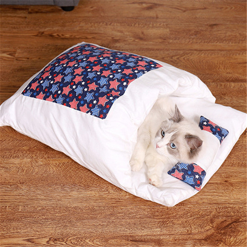 Winter Warm Cat Closed Removable And Washable Quilt