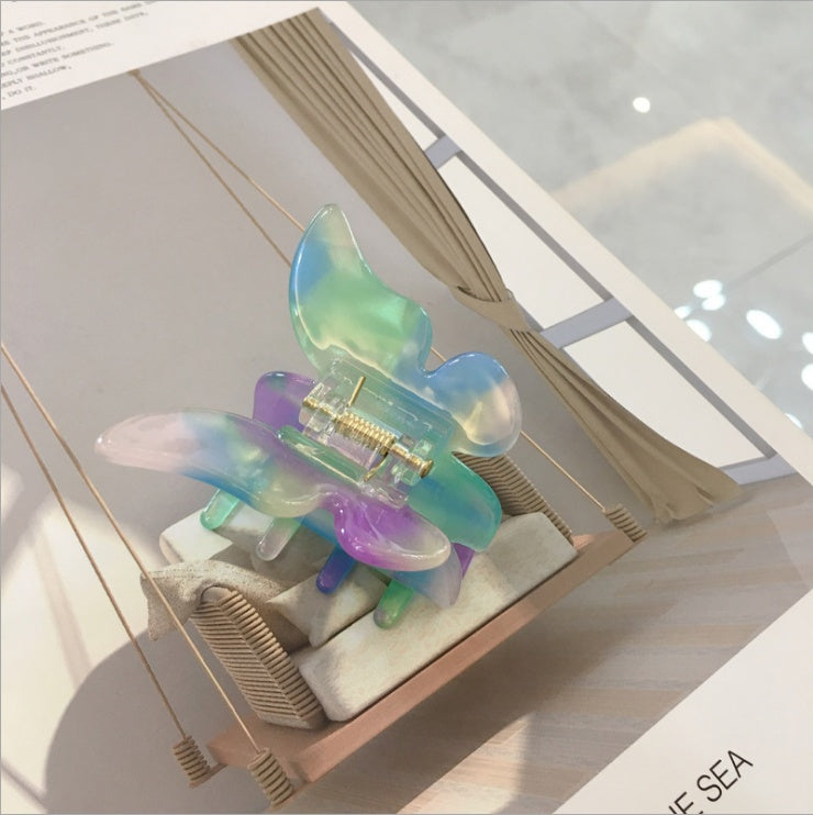Super Fairy Colorful Acetate Butterfly Hairpin