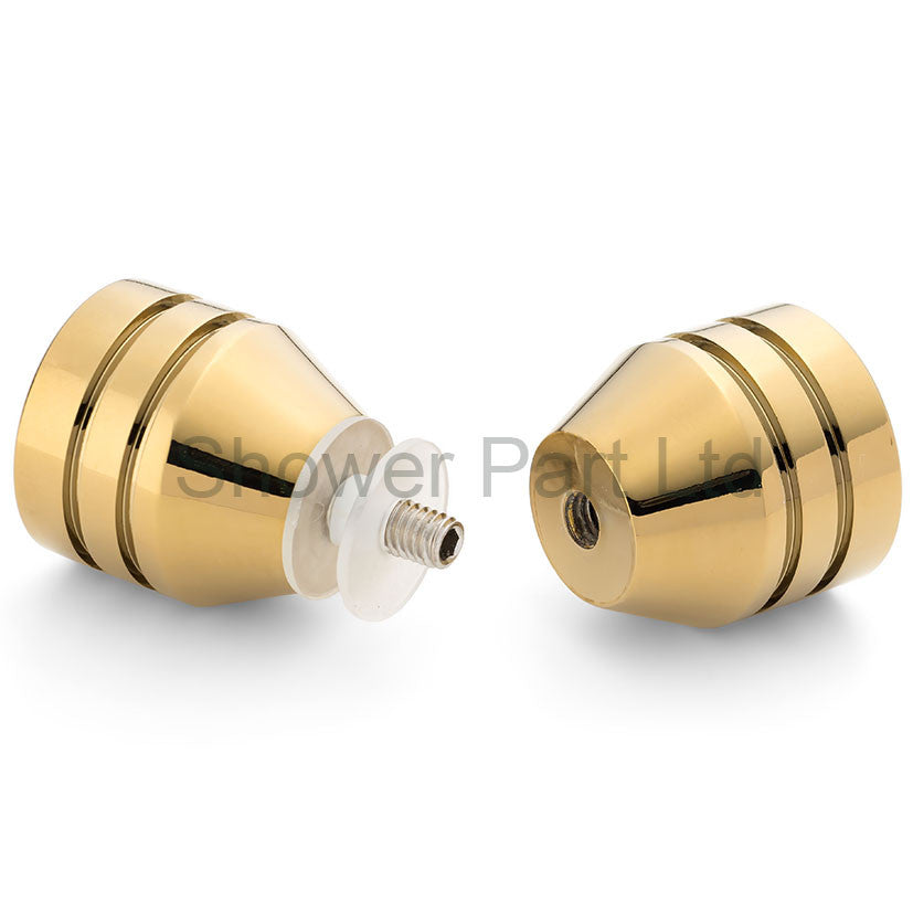 Shower Door Handles x 2 / Brass Knobs Gold High Quality B40