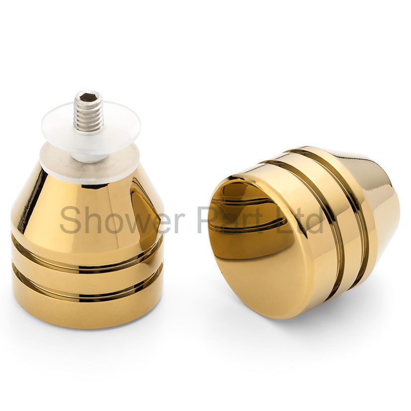 Shower Door Handles x 2 / Brass Knobs Gold High Quality B40