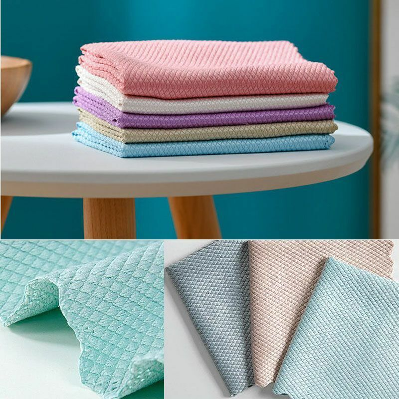 NR14 NanoScale Streak-Free Miracle Cleaning Cloths Magic Kitchen Rag Reusable Home