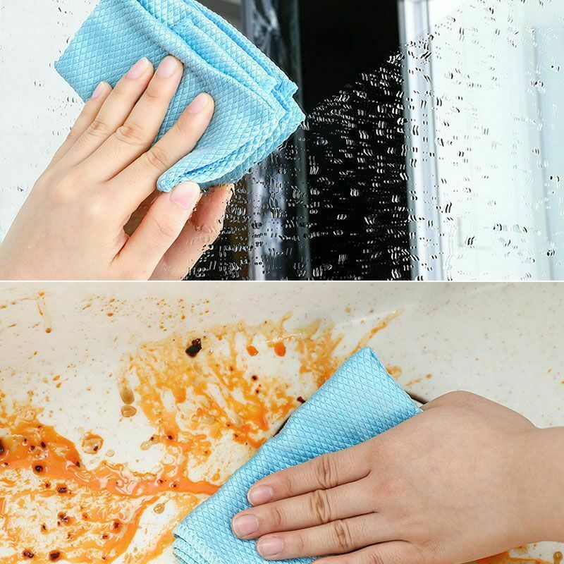 NR14 NanoScale Streak-Free Miracle Cleaning Cloths Magic Kitchen Rag Reusable Home