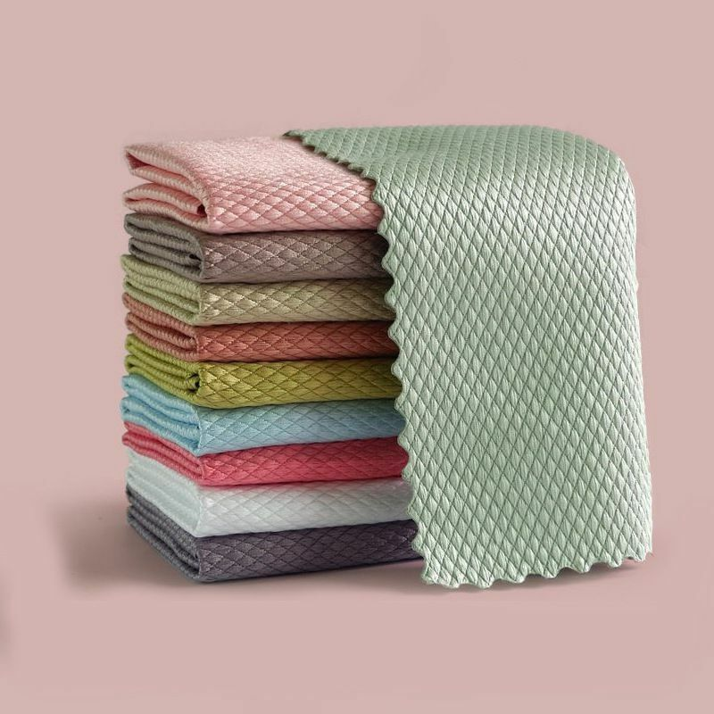 NR14 NanoScale Streak-Free Miracle Cleaning Cloths Magic Kitchen Rag Reusable Home
