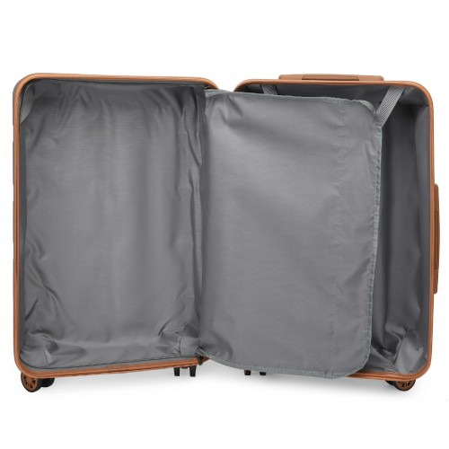 K2292L - Kono 13/20 Inch Lightweight Hard Shell ABS Cabin Suitcase With TSA Lock And Vanity Case - Grey