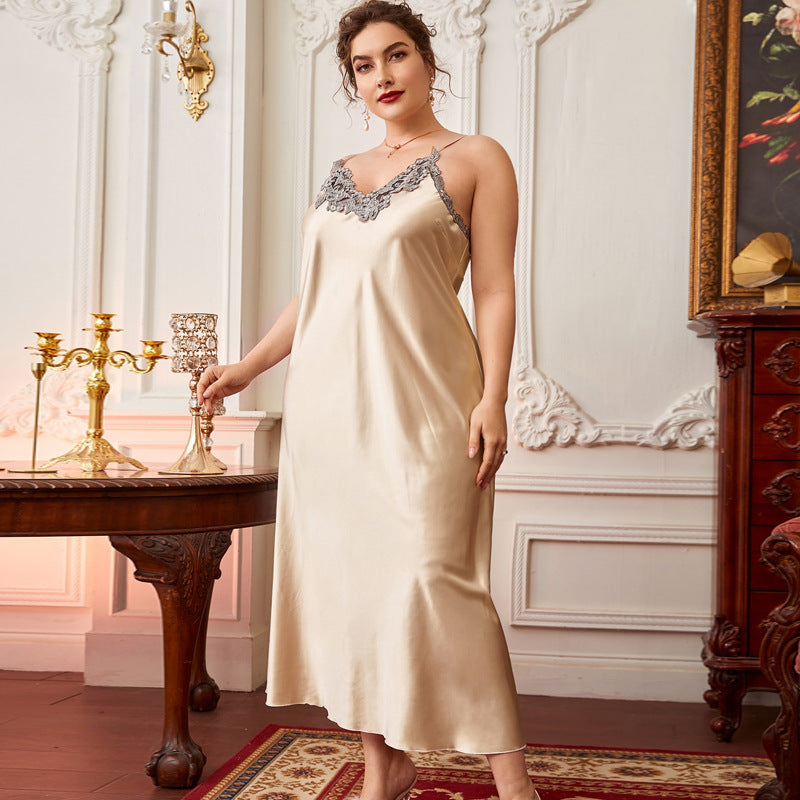Women's Long Silk-like Casual Homewear