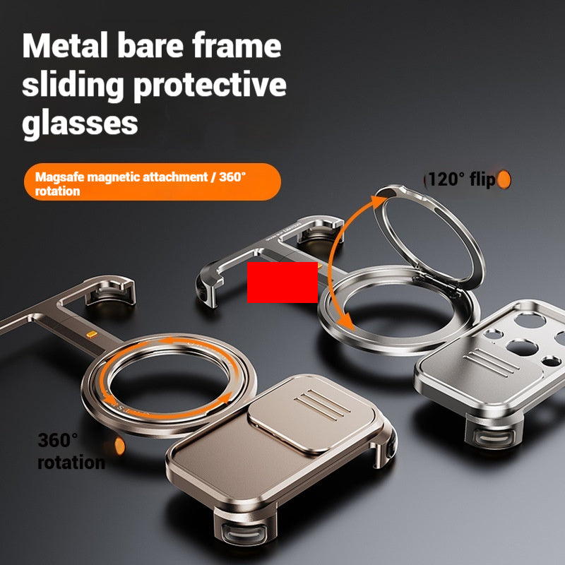Magnetic Bezel-free 360-degree Rotating Bracket Phone Case