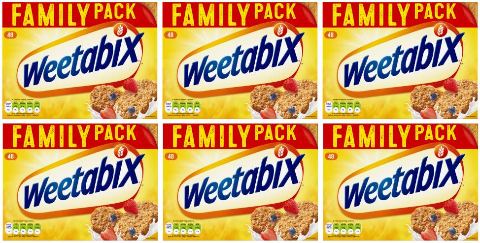 6 x Weetabix Giant 48 unidades