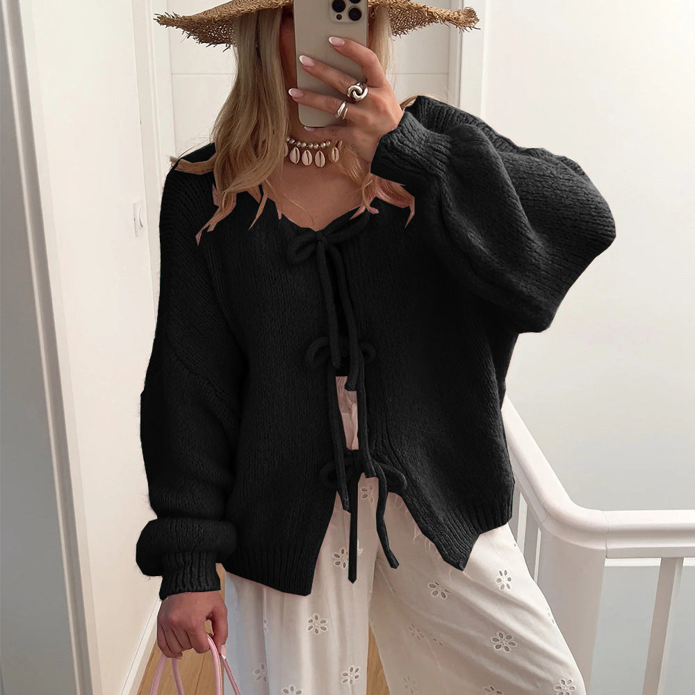 Solid Color Commute Simple Sweater Women