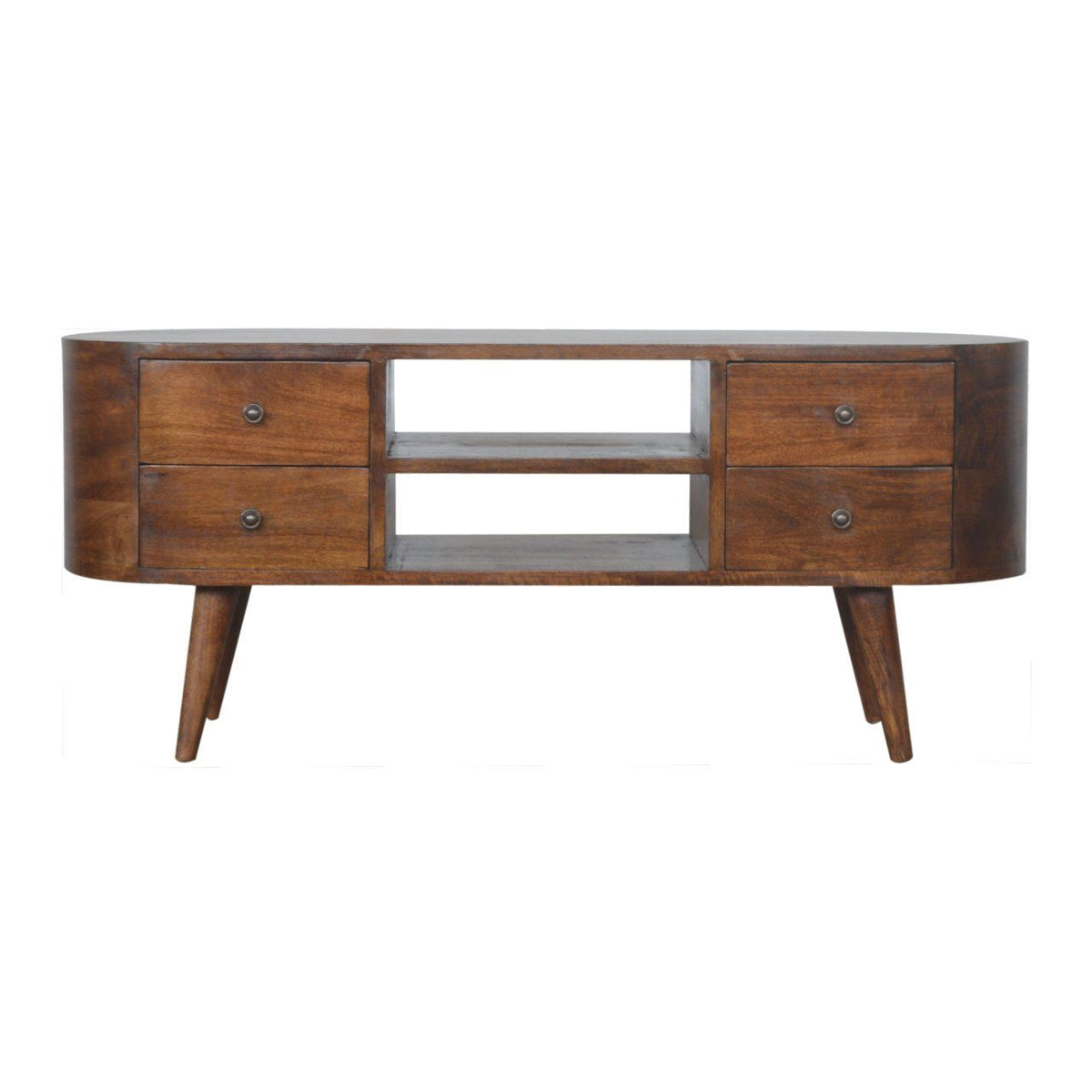Artisan Chestnut Rounded Entertainment Unit