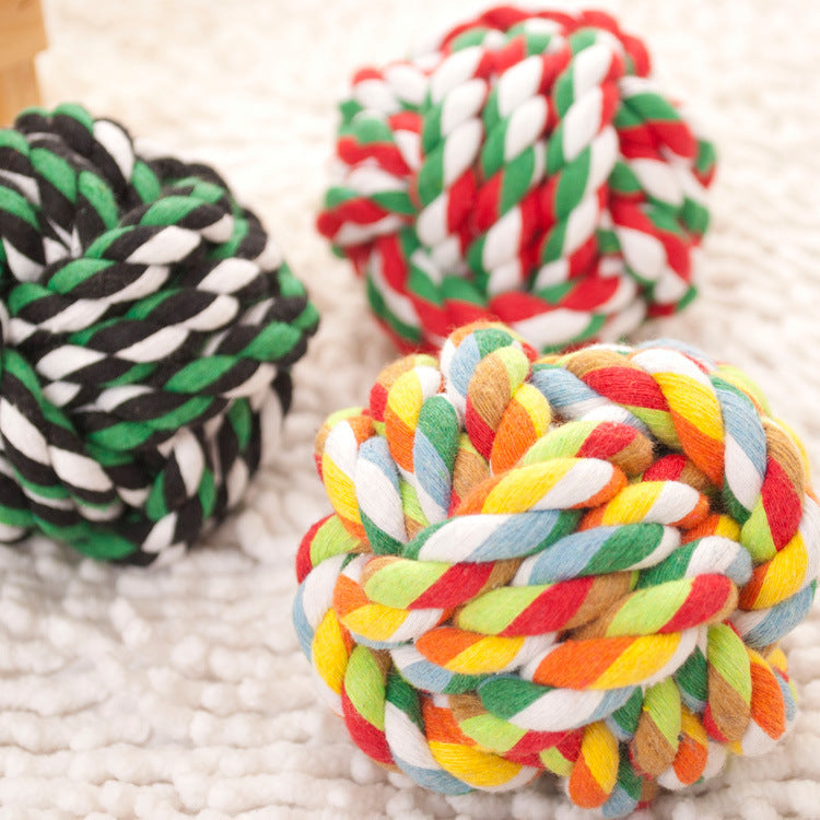 Pet molars colorful cotton rope