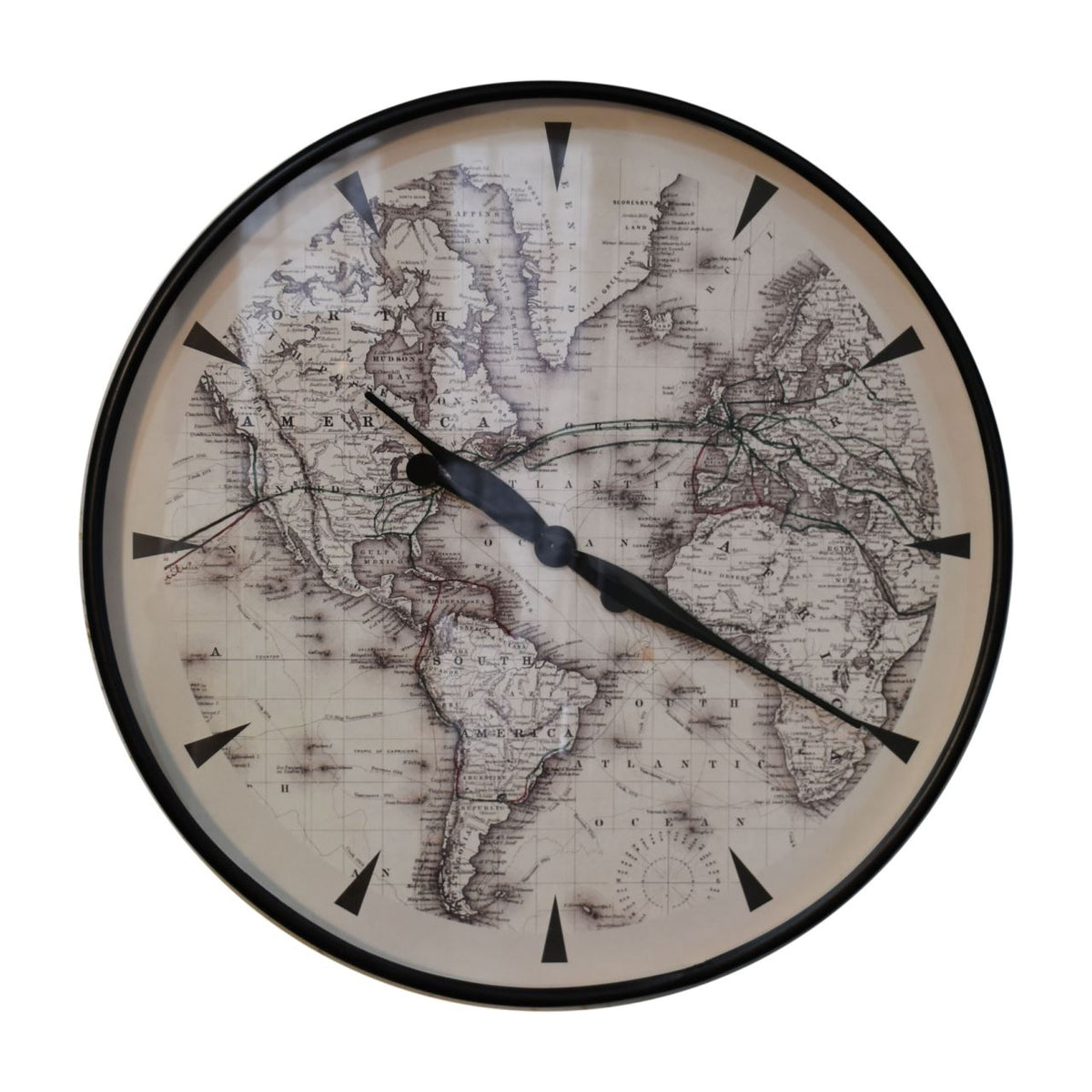 Artisan Atlas Style Wall Clock