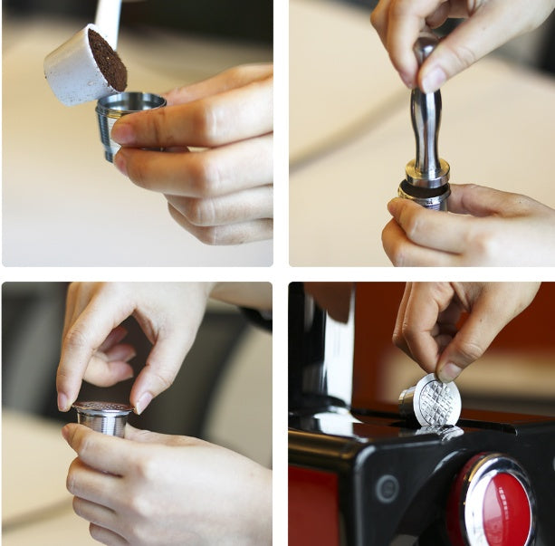 Coffee capsule square hole shell