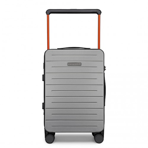 K2291L - British Traveller 20 Inch Wide Handle Hard Shell PC Luggage With TSA Lock - Grey