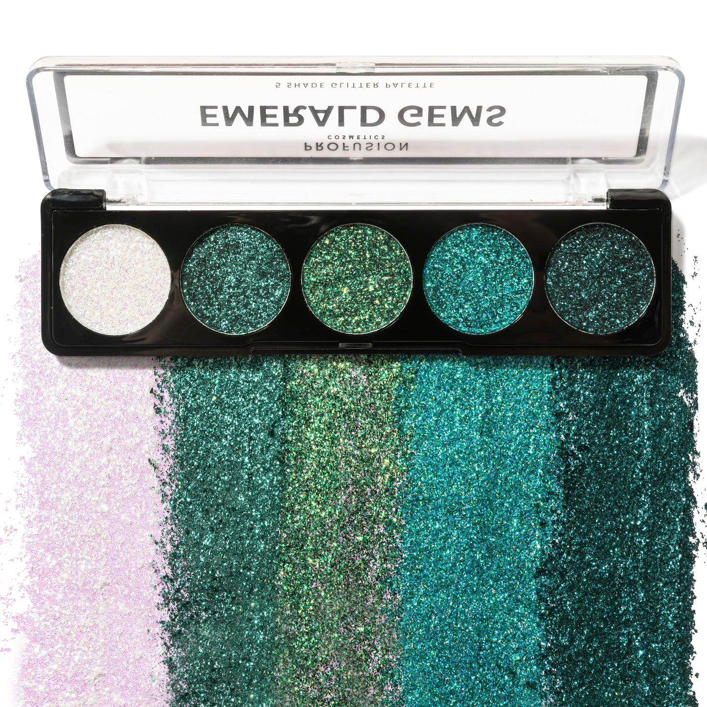 Glitter Gems 5-Shade Pressed Glitter Eyeshadow Palette | Vegan & Cruelty-Free
