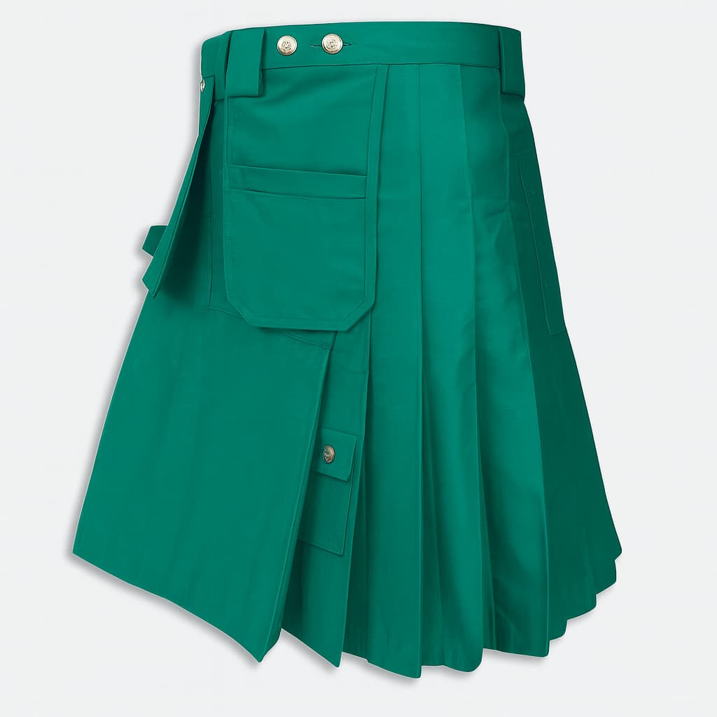 Green Heavy-Duty Utility Kilt | Workwear Kilt for Men