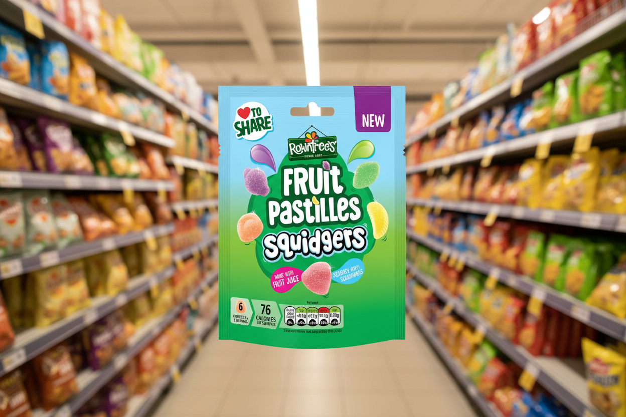 9 x Rowntrees Fruit Pastilles Squidgers Pouches 120g