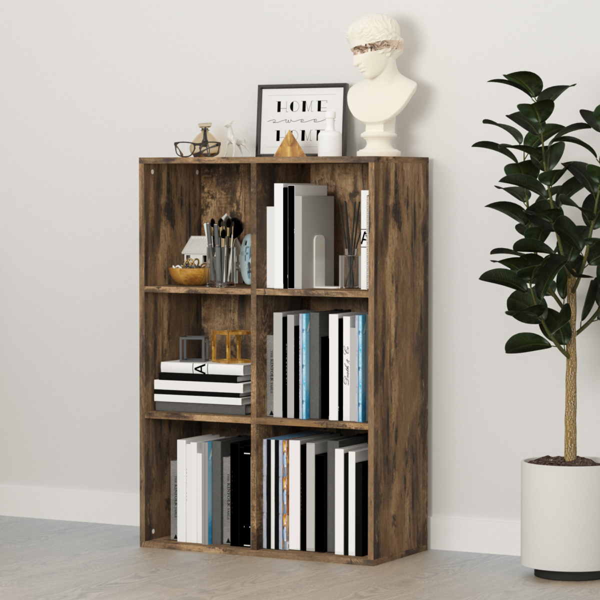 Cubic Cabinet Bookcase Storage Shelves Display for Study, Home, Office