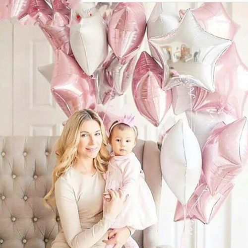1/5/10pcs Hot 18-inch star and heart aluminum balloon children's birthday party bride and groom wedding decoration foil balloons