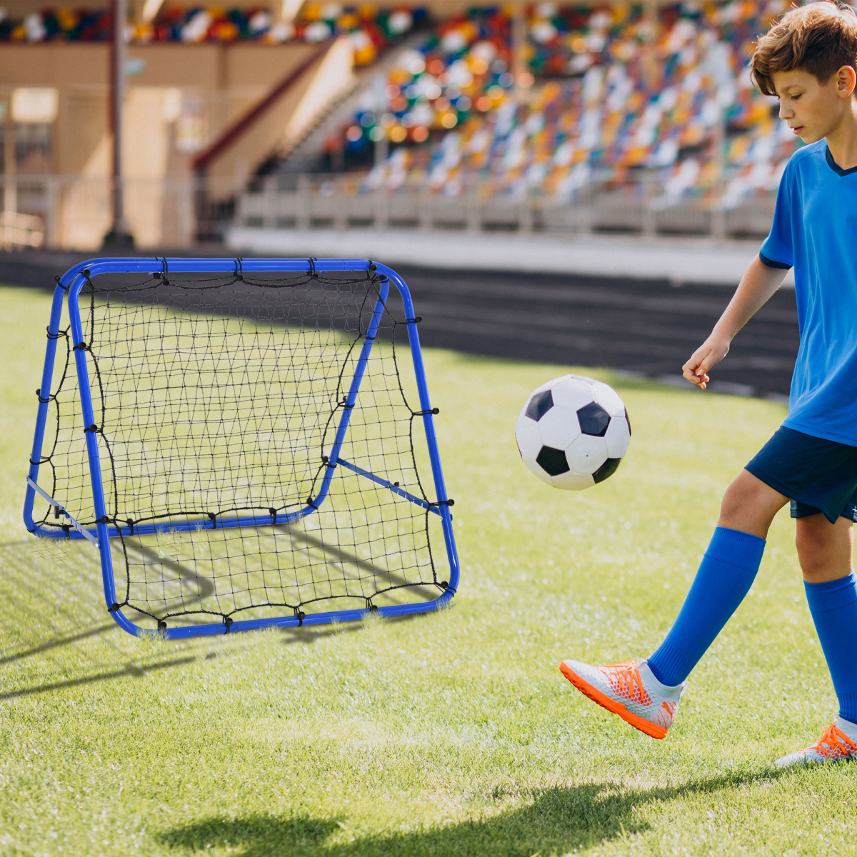 Rebounder Net Football Target Goal Training Adjustable Angles HOMCOM