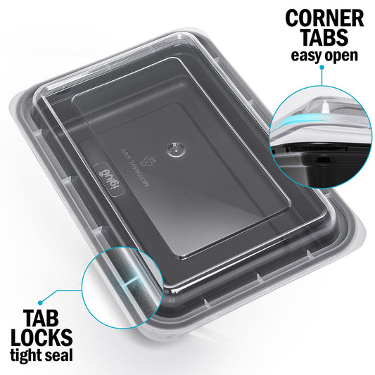 Igluu 1-Compartment Meal Prep Containers 828ml | Reusable & Stackable