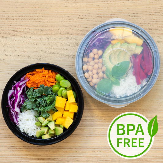 Round Airtight Food Storage Containers with Lids - 828ml | Reusable Meal Prep Pots